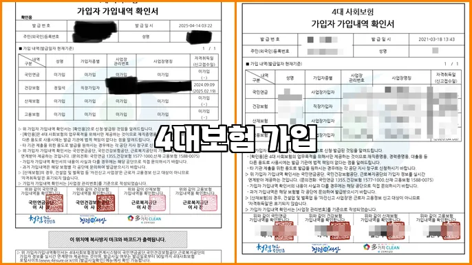 4대보험 가입