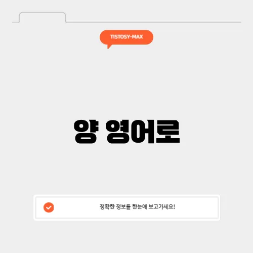 양 영어로