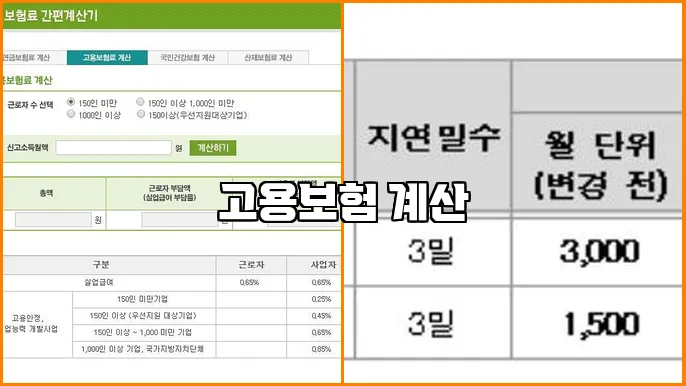 고용보험 계산