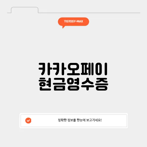 카카오페이 현금영수증