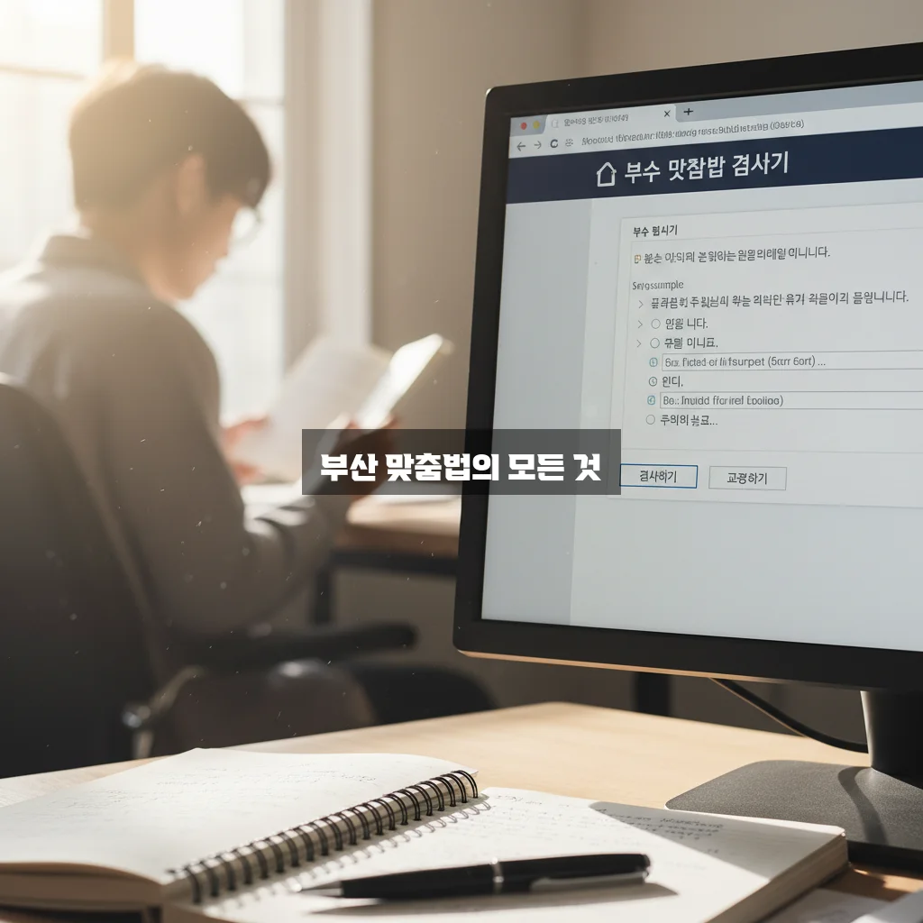 부산 맞춤법 검사기 완벽 가이드 알아보기 관련 이미지 3