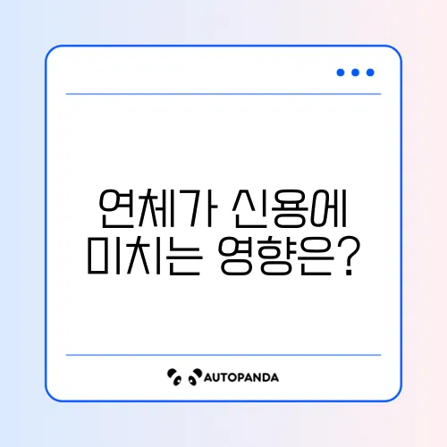 학자금 대출 연체 신용점수 영향 및 해결