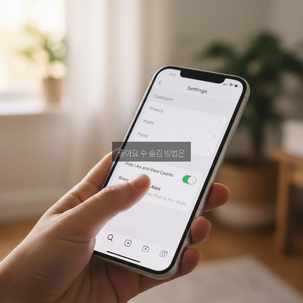 인스타 게시물 좋아요 숨기기 및 개수 비공개 설정 관련 이미지 3
