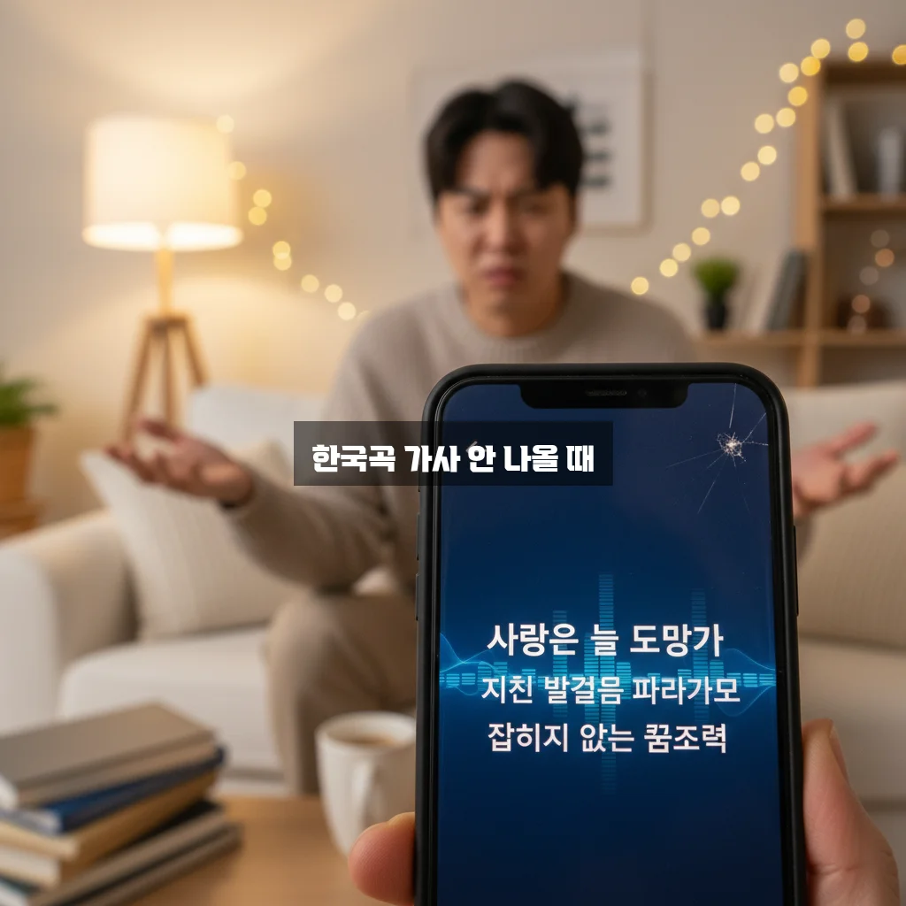 인스타 스토리 노래 가사 안 뜸 오류 해결 (한국 노래) 관련 이미지 1