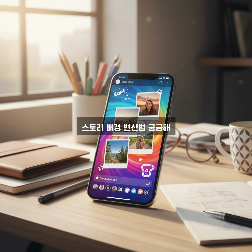 인스타 스토리 배경색 그라데이션 변경 및 사진 넣기 관련 이미지 1