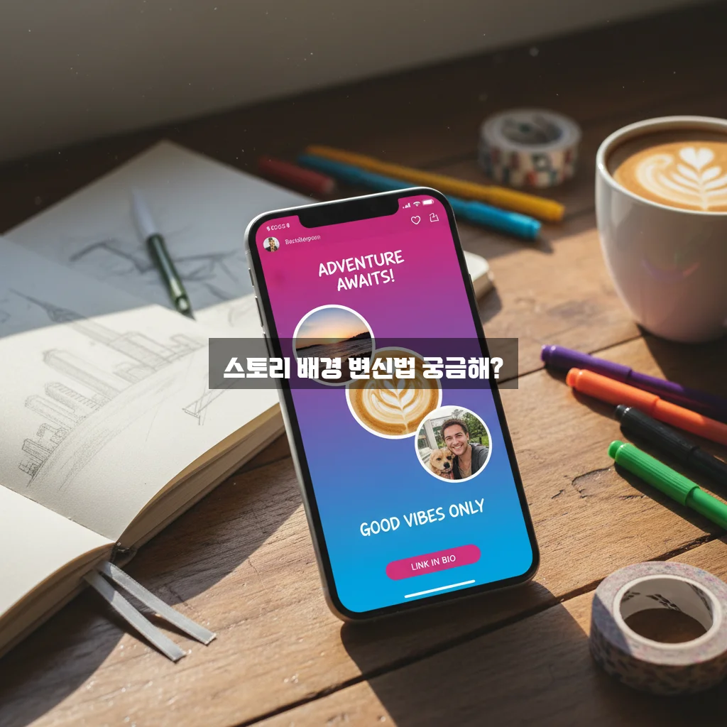 인스타 스토리 배경색 그라데이션 변경 및 사진 넣기 관련 이미지 2