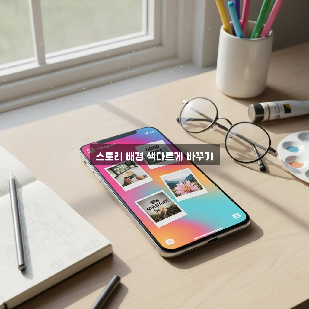 인스타 스토리 배경색 그라데이션 변경 및 사진 넣기 관련 이미지 3