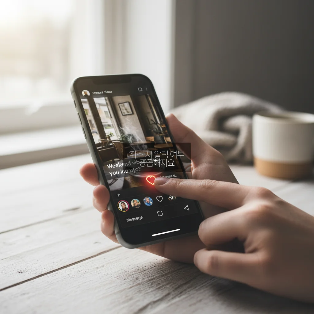 인스타 스토리 좋아요 취소하면 알림 가나요? 관련 이미지 1