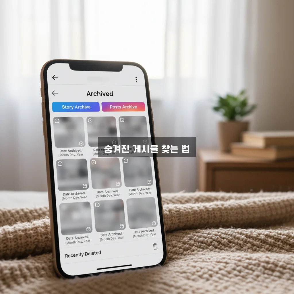인스타 피드 게시물 숨기기 및 보관 해제 위치 관련 이미지 1