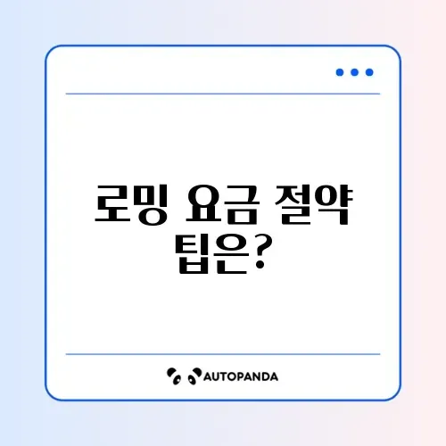 해외로밍 요금 비교 완벽 정리 및 팁 알아보기