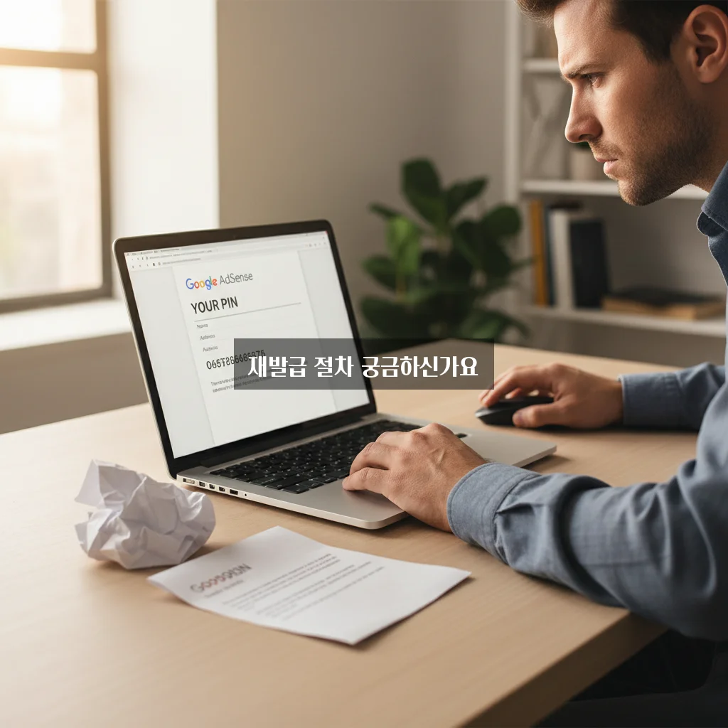애드센스 PIN 우편 재발급 신청 방법 완벽 가이드 관련 이미지 1