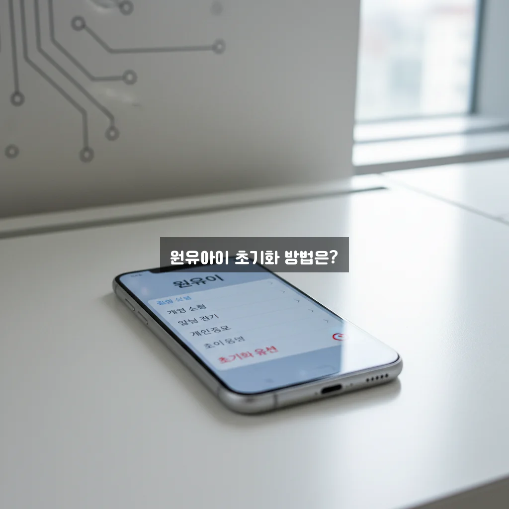 원유아이 업데이트 기능 사라짐? 초기화 방법 완벽 정리하기! 관련 이미지 1