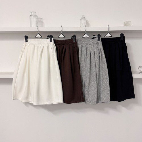 버뮤다팬츠 반바지 여름바지 밴딩 핀턱 와이드팬츠 트레이닝반바지 빅사이즈