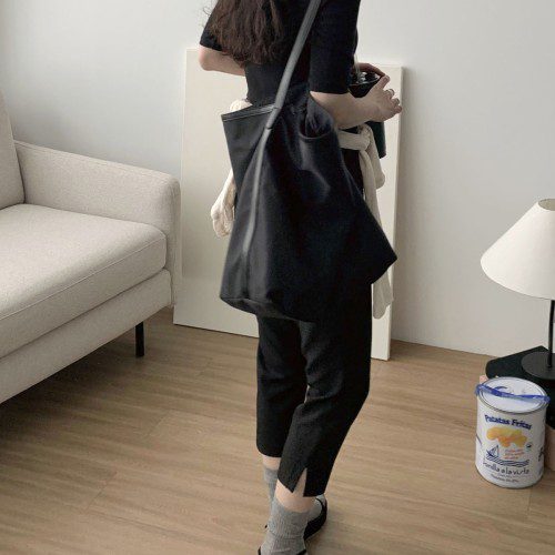 [자체제작/롱기장출시] 카프리 팬츠 7부 슬림핏 하이웨스트 스판버뮤다 슬릿 쇼츠 (블랙)