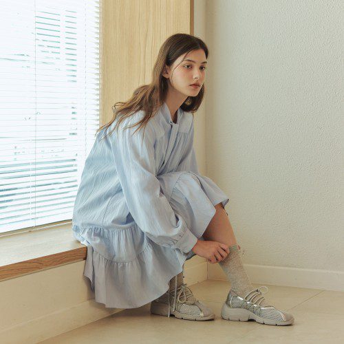 [제로스트릿][2컬러] 타이 셔링 원피스 TIE SHIRRING ONE-PIECE