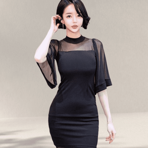 슬림핏 여성 원피스 쉬폰 원피스 여름 하객