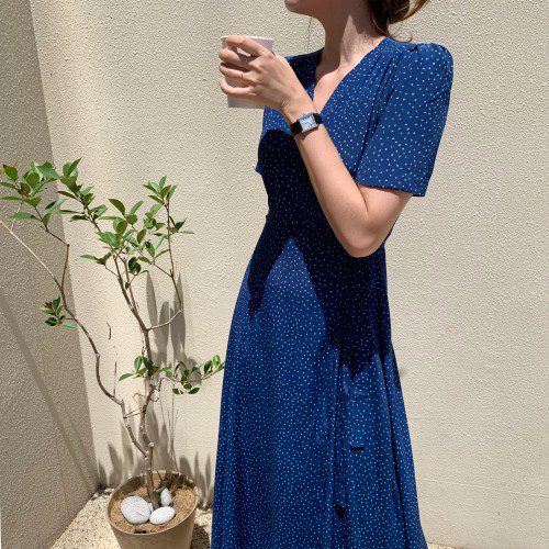 플라워 브이넥 여름원피스 여성 썸머 롱 원피스 꽃무늬 반팔 랩원피스 휴양지 바캉스룩 레드