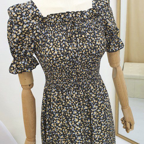 여자여자몰 프릴 뷔스티에 시원한여름롱원피스 쉬폰 캉캉 오프숄더