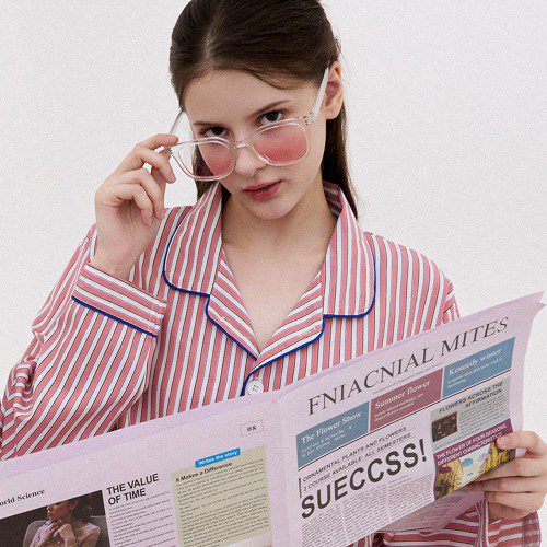 [도씨x해원 PICK] 실크핏 피오니 긴팔 카라 커플 잠옷 세트 홈웨어