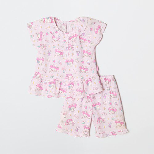 [당일출고][산리오캐릭터즈] 스파오키즈 잘 시간이야 프릴 파자마 잠옷 SPPPG25KU7