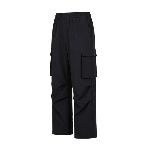 블랙몬스터핏 밴딩 쿨 텐션 카고 스판 팬츠 봄 여름 냉장고 건빵 바지 세미 와이드핏