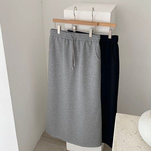 [자체제작]멜로즈 맥시 밴딩 롱 스커트 봄 데일리 SK079