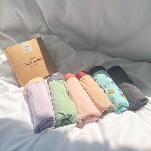 [네이버단독] 싸이클린 여성 트렁크팬티 순면 오가닉 코튼 밤부 3장세트 홈웨어 질염팬티