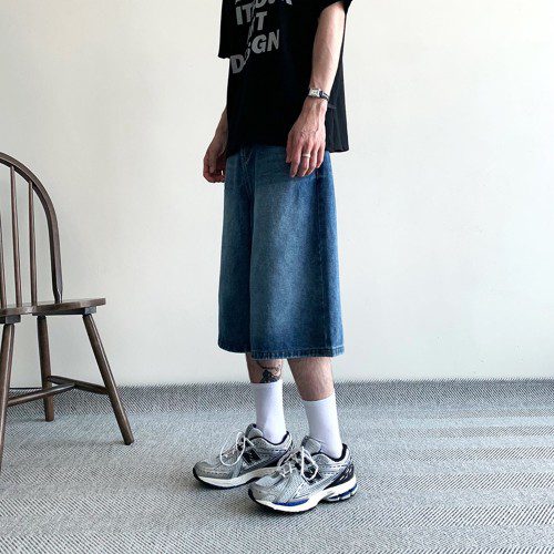 남자청반바지 남자7부청바지