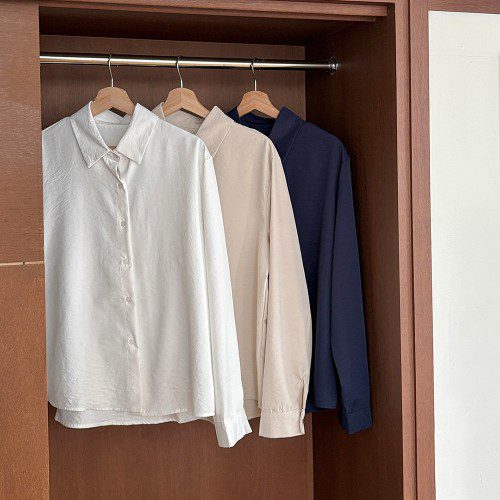 링클프리 여성 가을 셔츠 블라우스 바스락 셔츠 화이트블라우스 우먼오피스룩