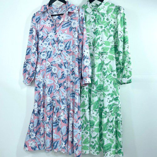 여자여자몰 트랜치코디분위기 플라워 벨트 밑단프릴셔링 셔츠롱원피스 봄 루즈핏원피스