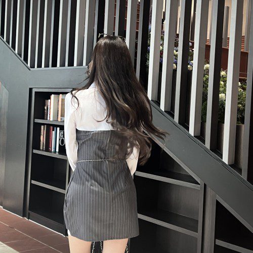 스트라이프셔츠원피스 셔츠형원피스 정장원피스