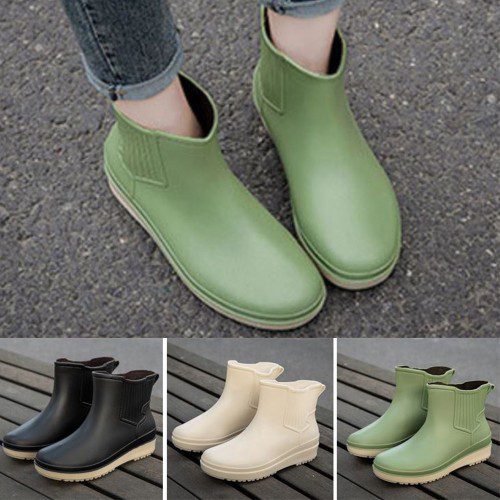 여성 발목 장화 여름 장마 여자 외출 패션 미들 레인부츠