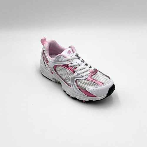 [국내매장판] 뉴발란스 키즈 530 와이드 운동화 밴딩끈 발볼 넓은 신발 화이트핑크, 160