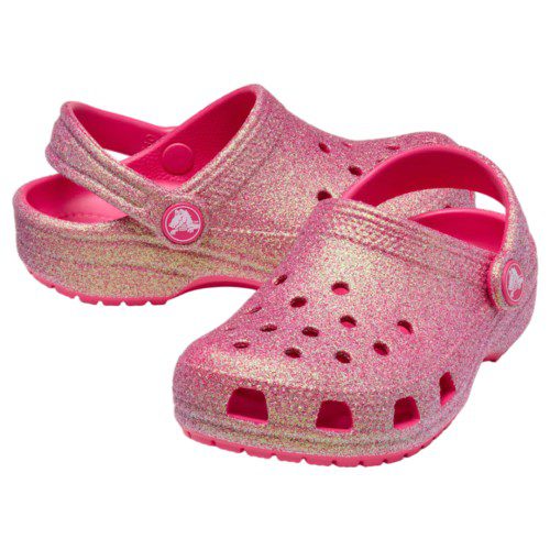크록스 키즈 유아 바야밴드 크록밴드 클로그 글리터 아쿠아슈즈 샌들 슬리퍼