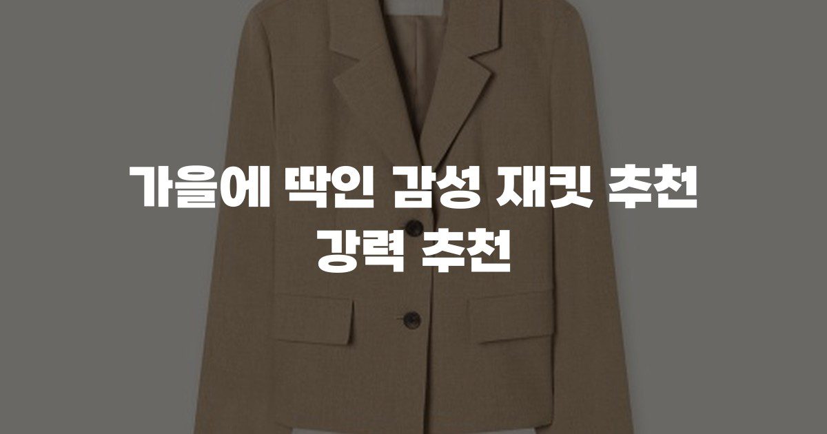 가을에 딱인 감성 재킷 추천 강력 추천