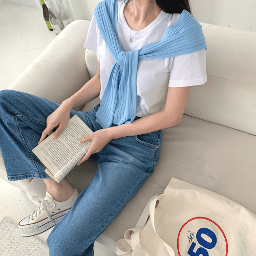 페이크가디건 걸치는가디건 어깨숄더 여름 여성 숄
