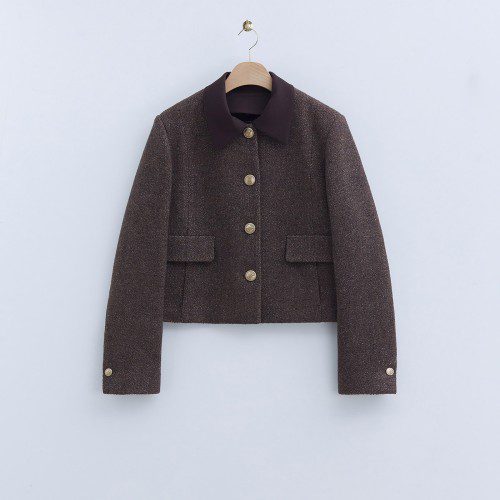 로엠 배색 카라 울자켓 RMJKE4TR55