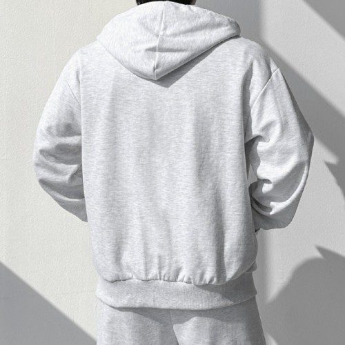 남자 르스 오버핏 봄 가을 간절기 면 투웨이 무지 후드집업
