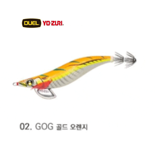 요즈리 듀엘 파타파타 슬로우 에깅 팁런 수평 에기 슷테 오렌지 골드, 3.5호