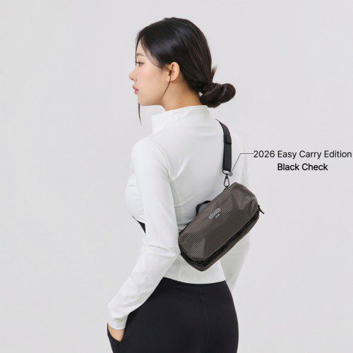 스태슈 RFID차단 도난방지 크로스백 여행용 여권가방 방검 힙색 커플 아이보리